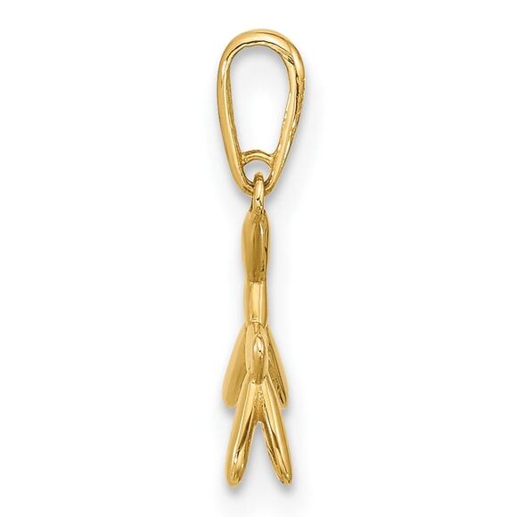 Kazi Luxury 14k Yellow Gold Polished 3D Balloon Puppy Pendant Charm